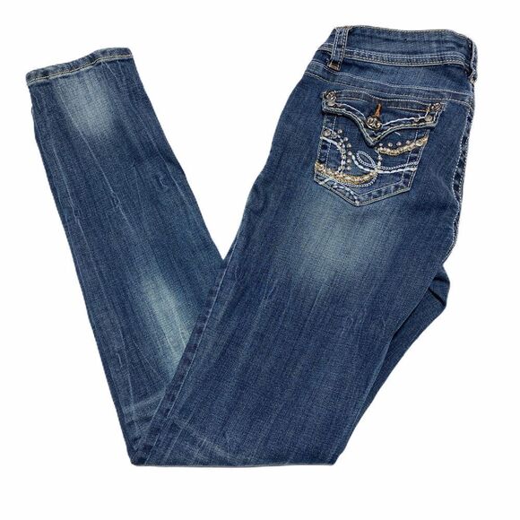 GRACE in LA Embellished Skinny Jeans sz 11 - Picture 10 of 15